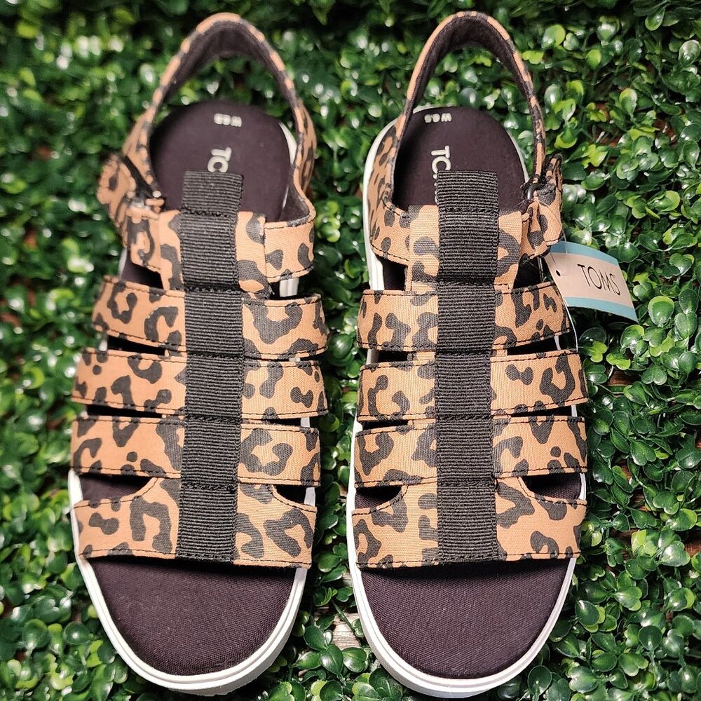 TOMS Fisherman Lug Leopard Print Platform Sandals